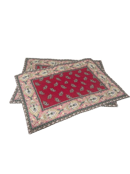 Vera Bradley Other - Vintage Vera Bradley Red Paisley Quilted Placemat set of 2